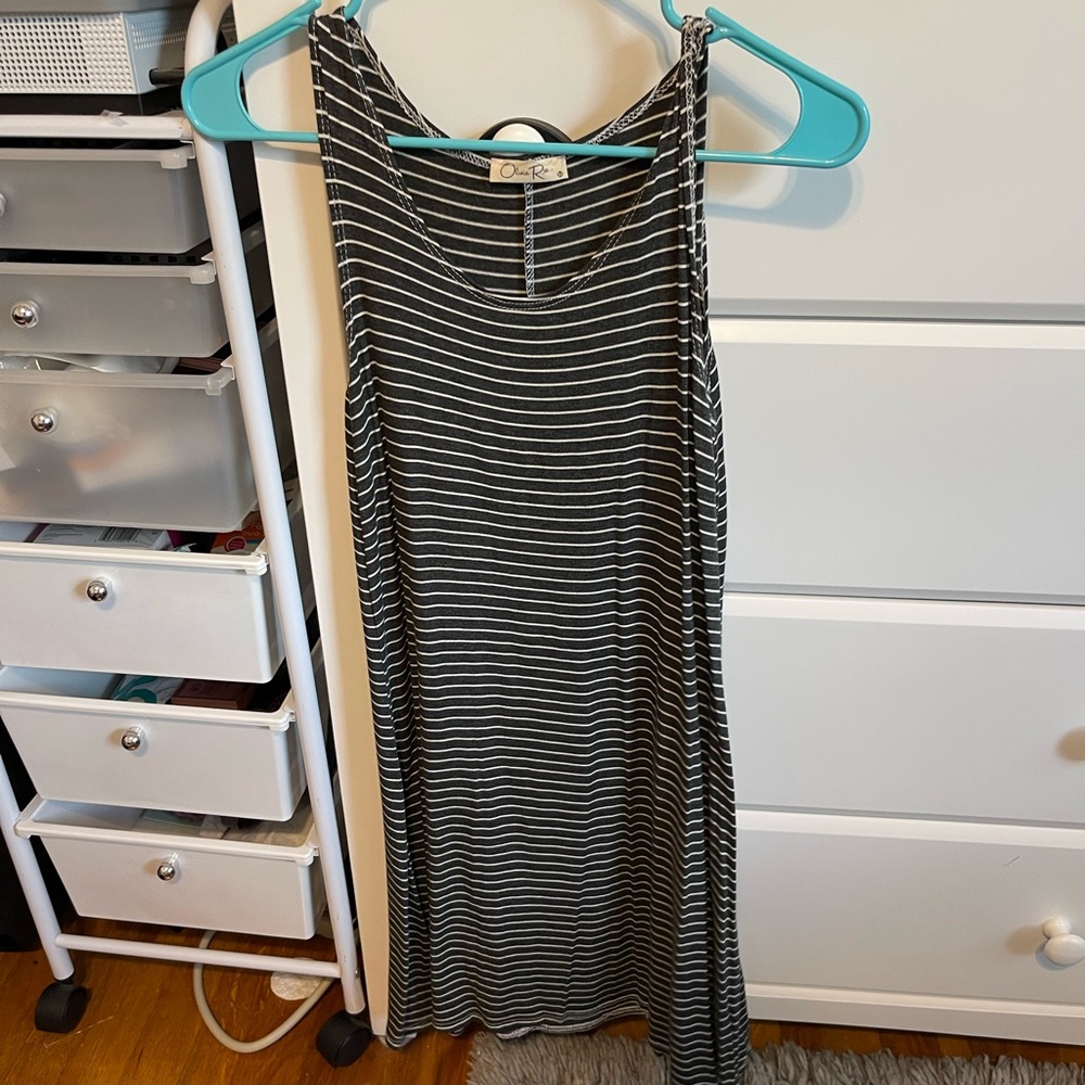Black and White Striped Dress